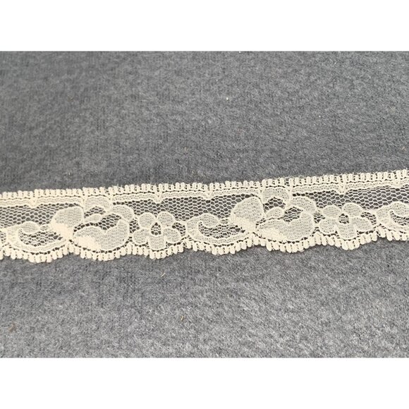 Ivory Floral Lace Trim 1" wide 7 yards Vintage Style Bridal Sewing Crafts - Picture 1 of 6